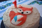 cute fox birthday cake